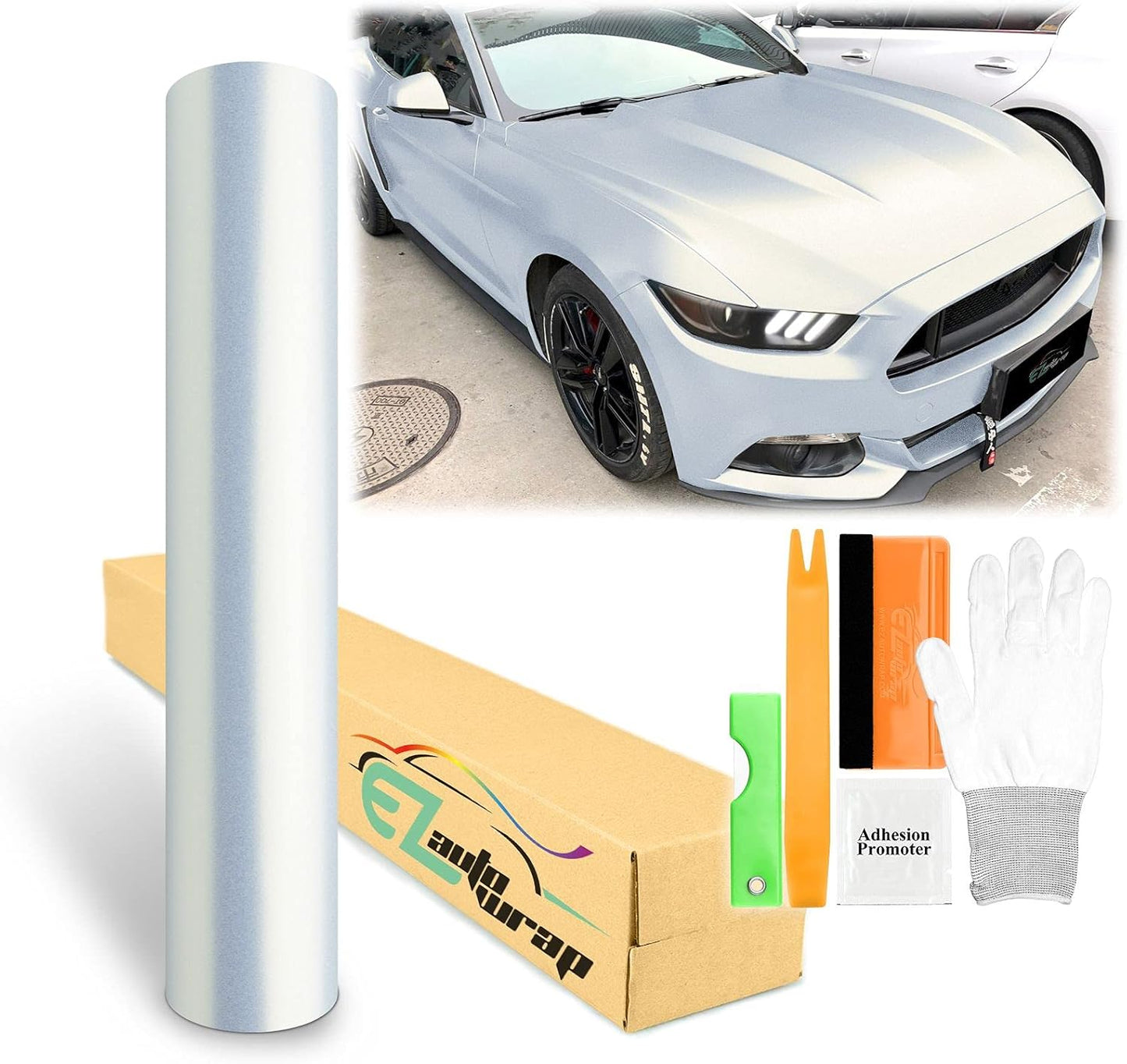 60x480 Platinum Silver Matte Vinyl Wrap for Car DIY Projects