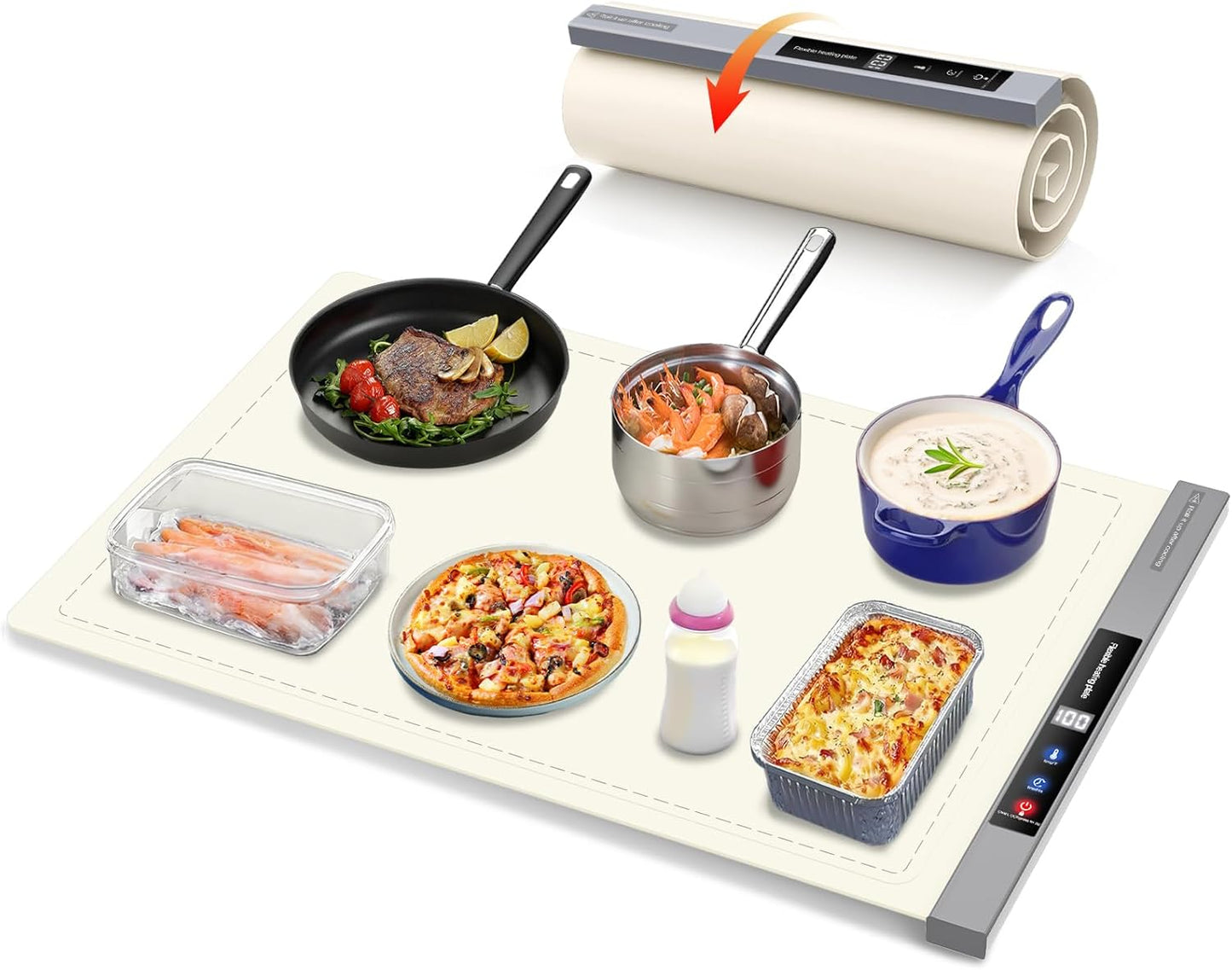 Electric Warming Tray - Fast Heating Silicone Food Warmer