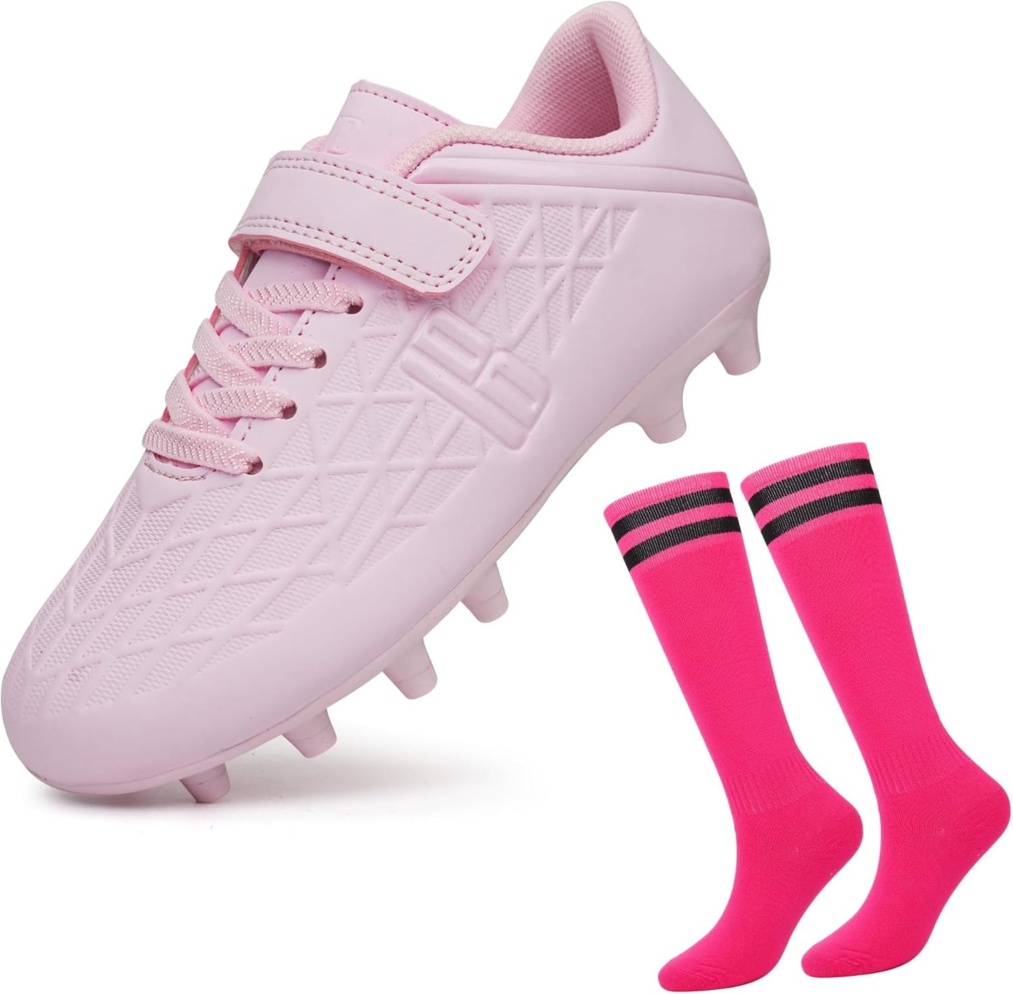 brooman Kids Firm Ground Soccer Cleats for Boys and Girls