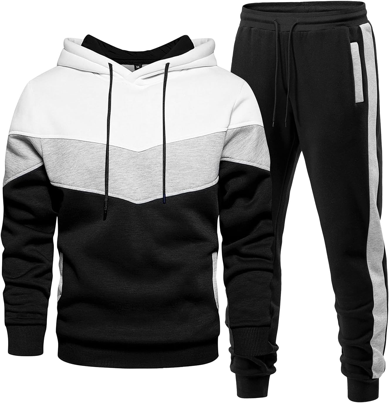 Men's Hoodie Tracksuit 2 Pieces Set for Athletic Comfort