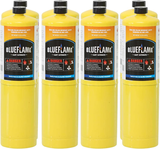 BlueFlame MAPP ALTERNATE Gas Cylinder Pack of 8 for DIY Projects