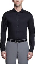 Men's Slim Fit Non-Iron Herringbone Dress Shirt - French Cuff