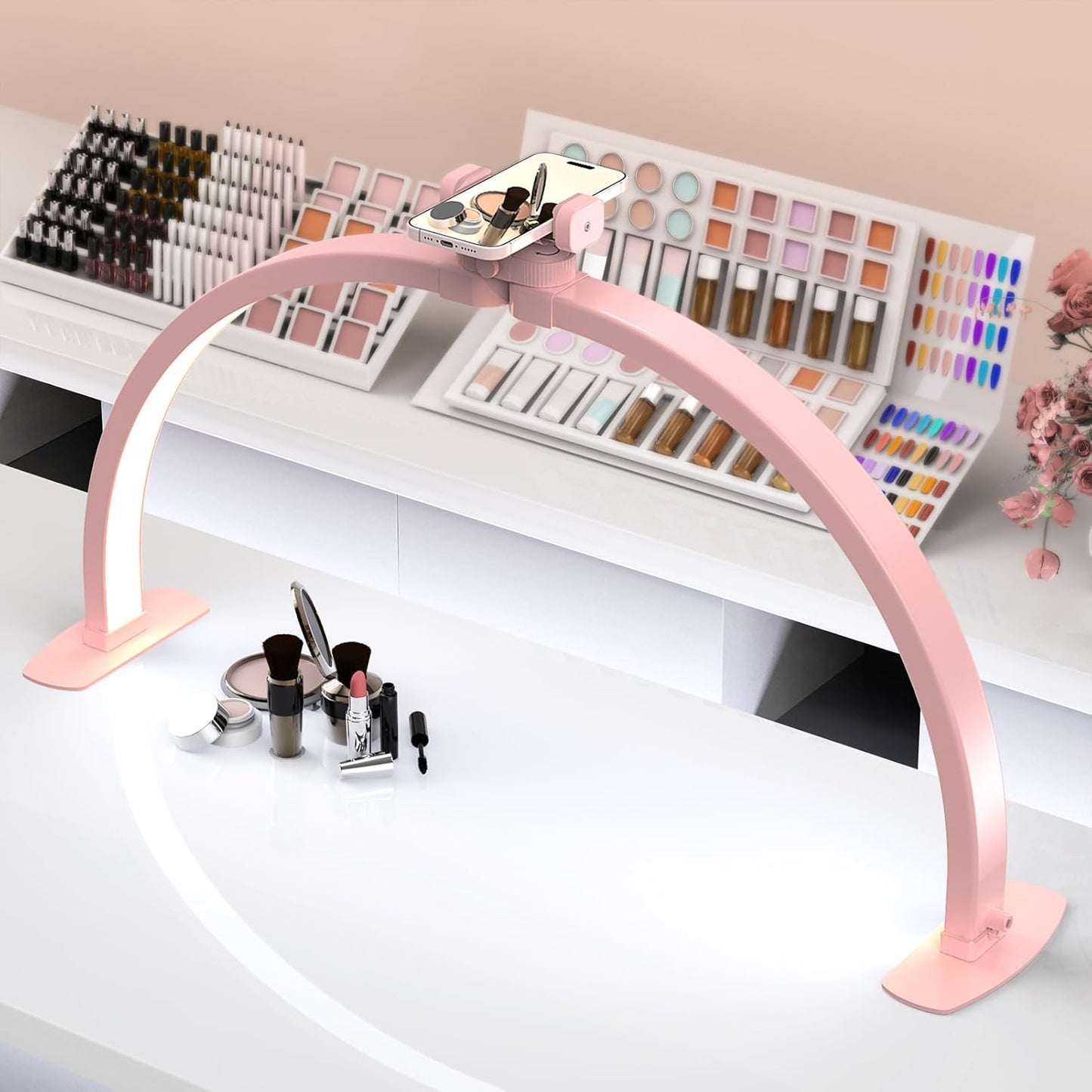 Professional Large Half Moon LED Light for Nail Desk Use