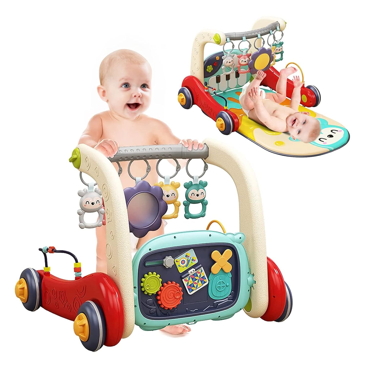 Asou Baby Gym Play Mat: 2-in-1 Piano Play & Tummy Time Fun!