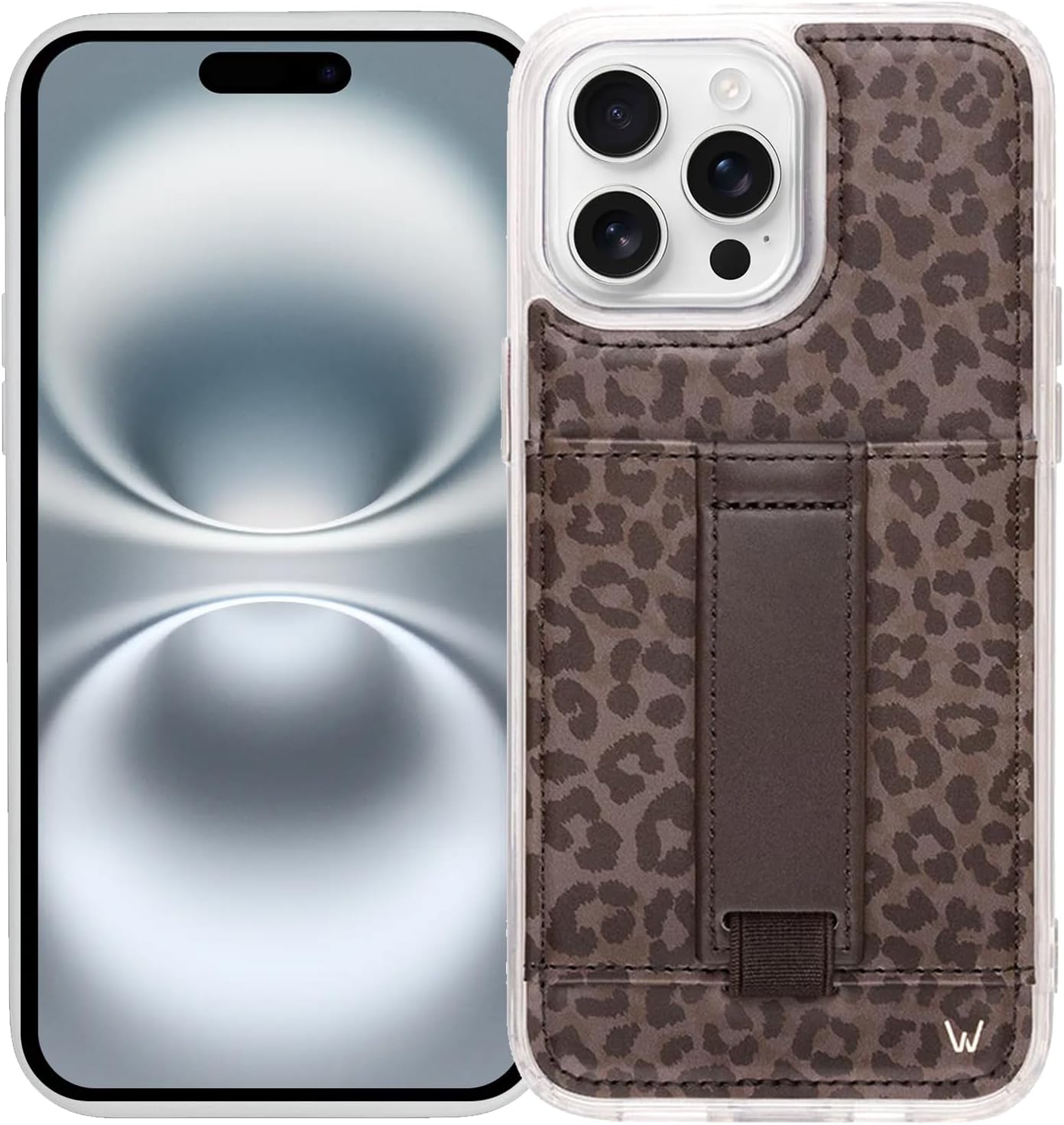 Stylish iPhone 16 Pro Max Case with Card Holder and Kickstand