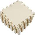 Beige 18-Tile Interlocking Puzzle Play Mat - 16 sq ft Foam Floor