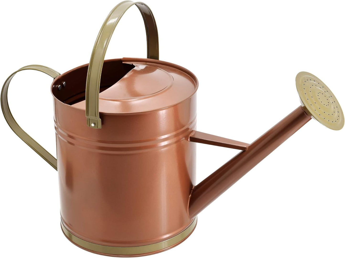 Classic Shiny Galvanized Metal Watering Can for Indoor Outdoor Use