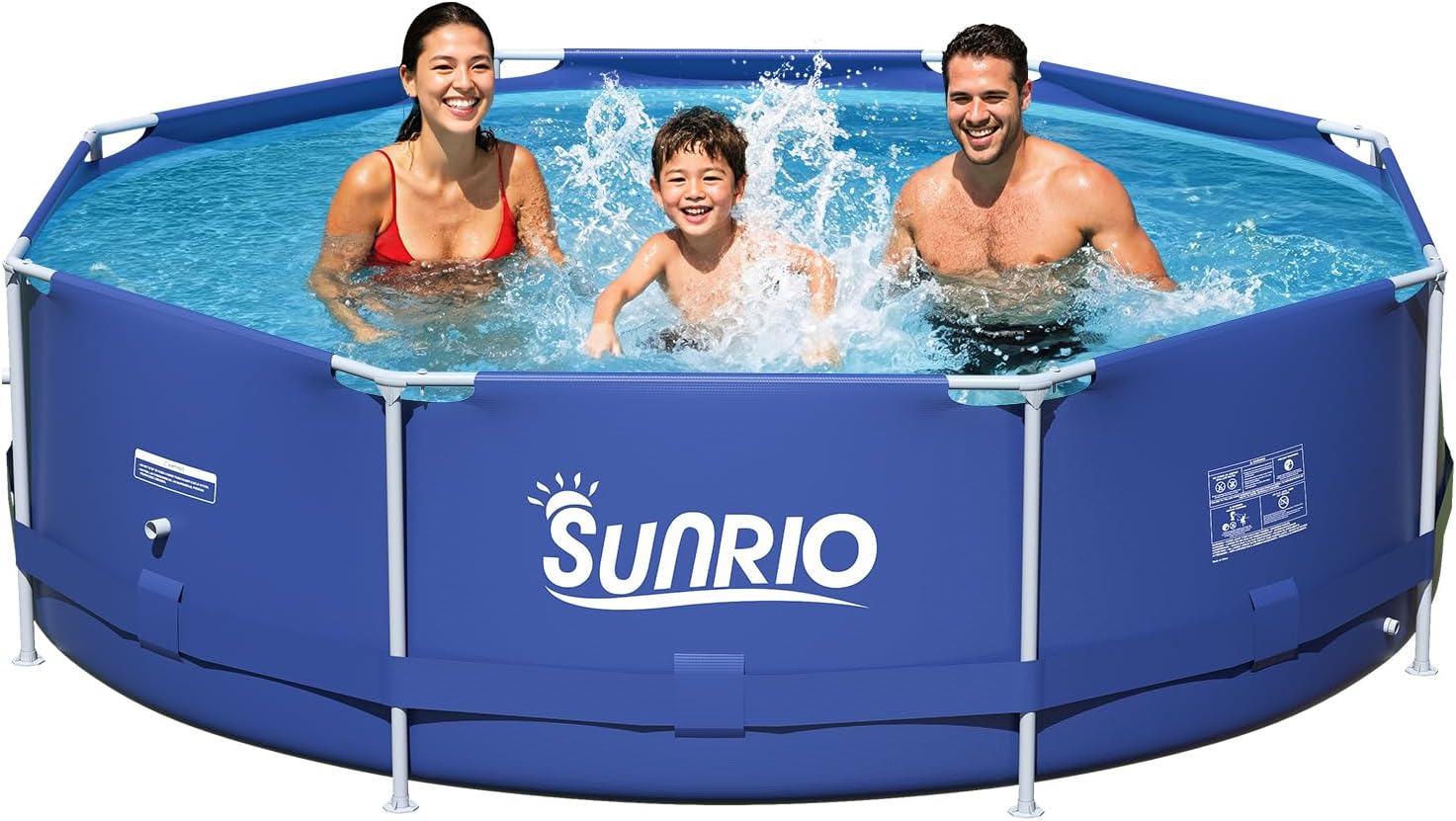 8ft Round Above Ground Swimming Pool for Family Fun and Relaxation