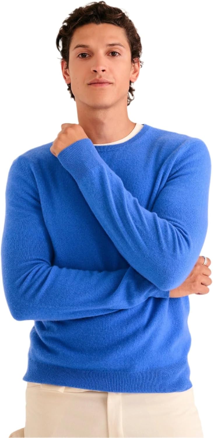 NAADAM Mens Cashmere Crewneck Sweater - Classic Wardrobe Staple