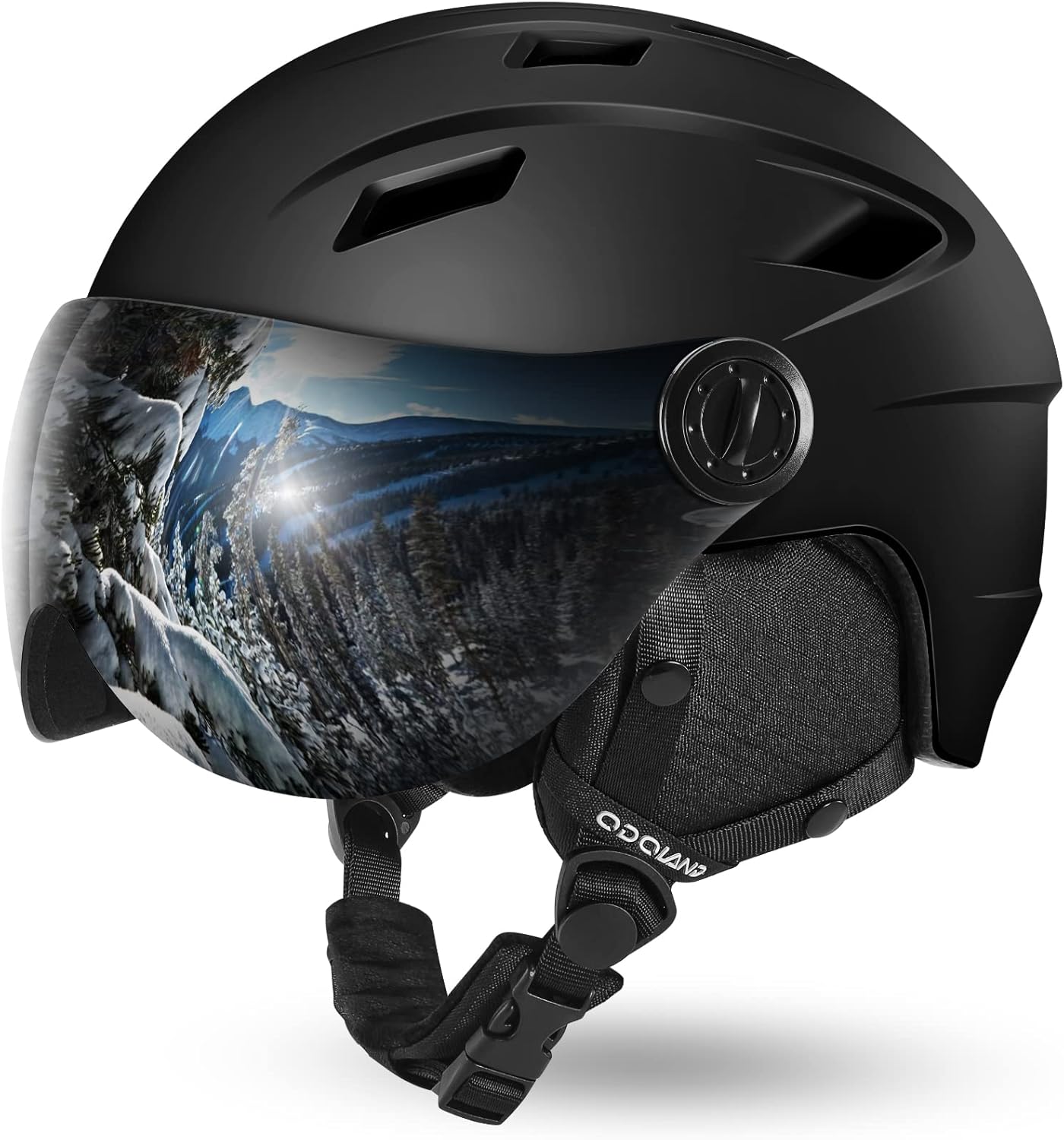 Odoland Ski Helmet with Visor Goggles for Snow Sports Fun