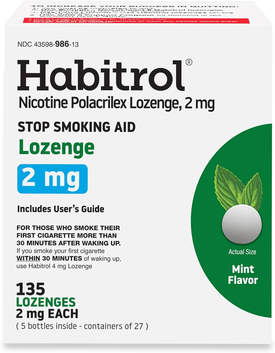 Habitrol Nicotine Lozenges - 2 mg Mint Flavor for Quitting