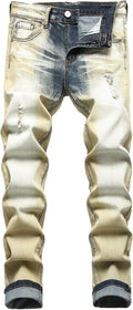 Slim Fit Stretch Jeans Ripped Skinny Jeans for Men - Comfort and Style