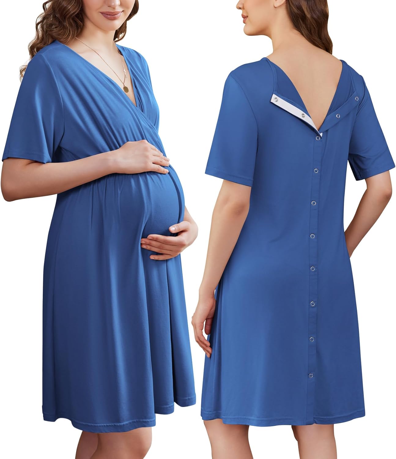 Ekouaer Labor and Delivery Gown for Comfortable Maternity Use