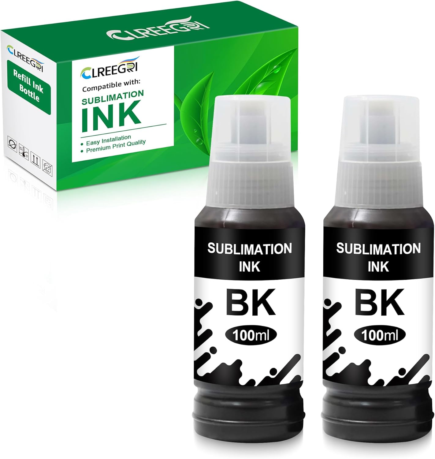 Vibrant Black Sublimation Ink Bottles for Wide Compatibility
