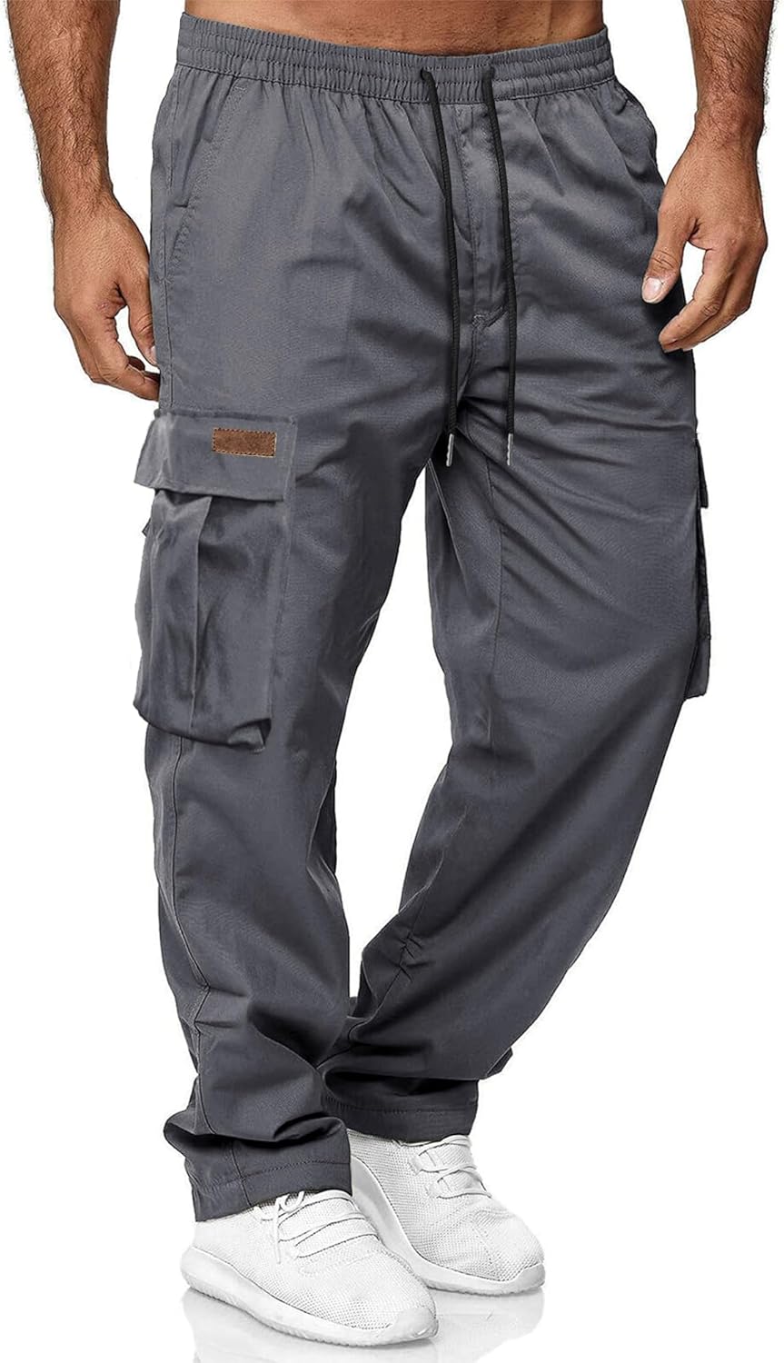 HOTake Men's Casual Cargo Sweatpants for Hiking and Jogging