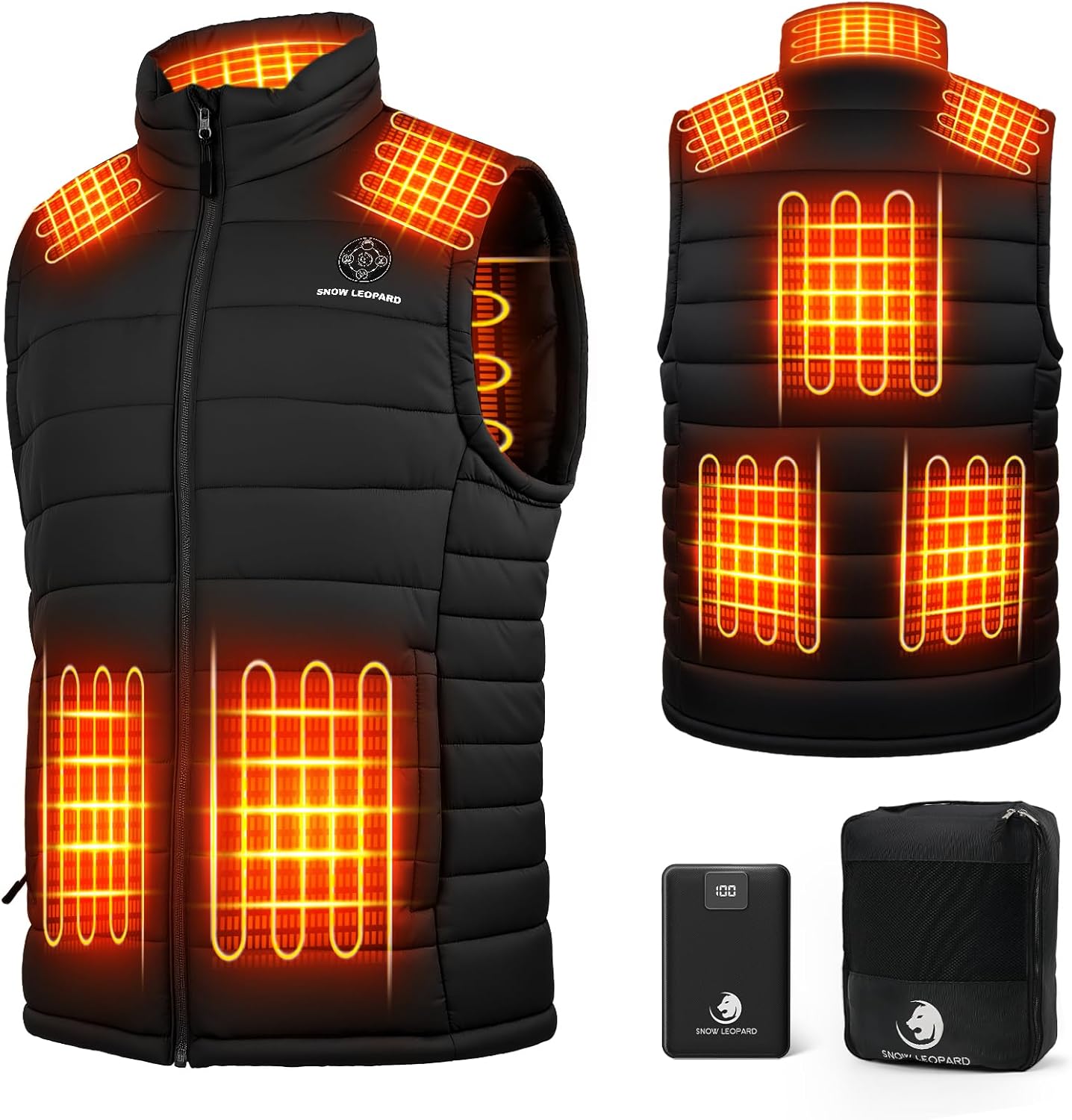 SNOW LEOPARD Heated Vest for Men - Ultimate Warmth & Comfort