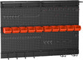 Ultrawall Black Pegboard Wall Organizer 48x36 in - Heavy Duty Garage