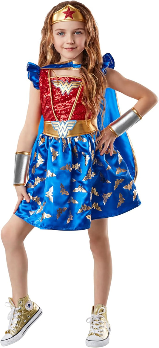 Rubie's Wonder Woman Costume Dress with Cape and Tiara