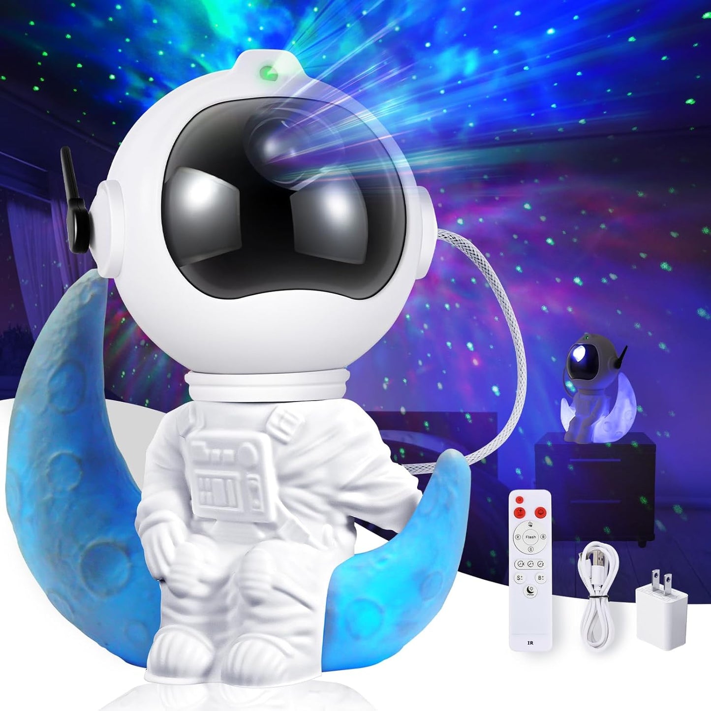 Starry Nebula Galaxy Projector - Remote Timer, Room Decor, Gift