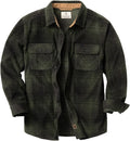 Mens Heavyweight Fleece Button Up Shirt - Casual Warm Layering