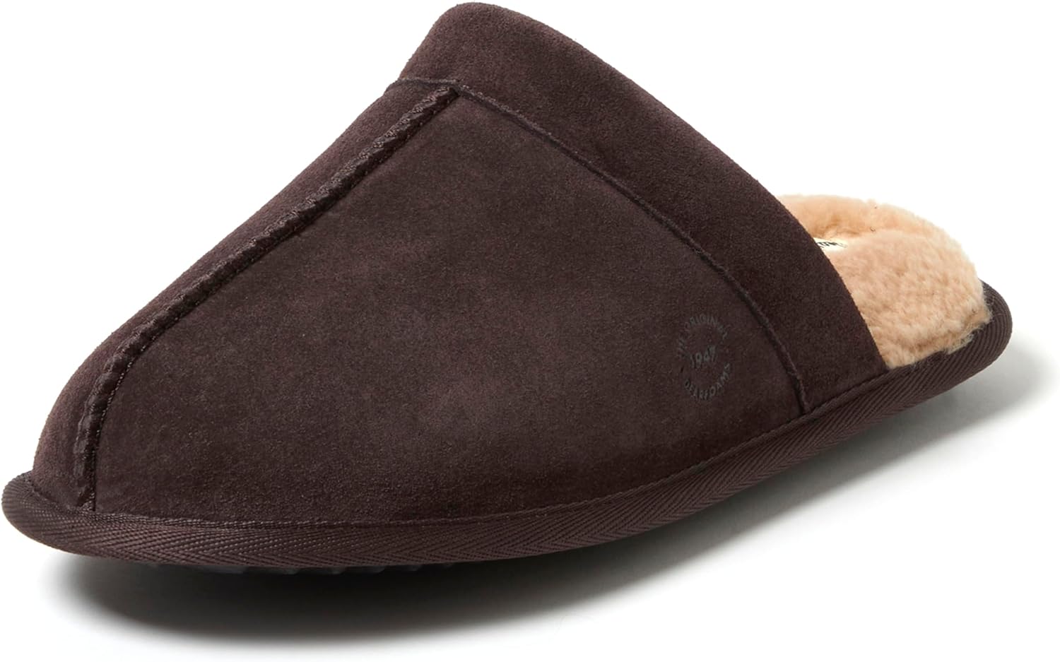 Bradford Genuine Suede House Shoe Scuff Slipper for Men