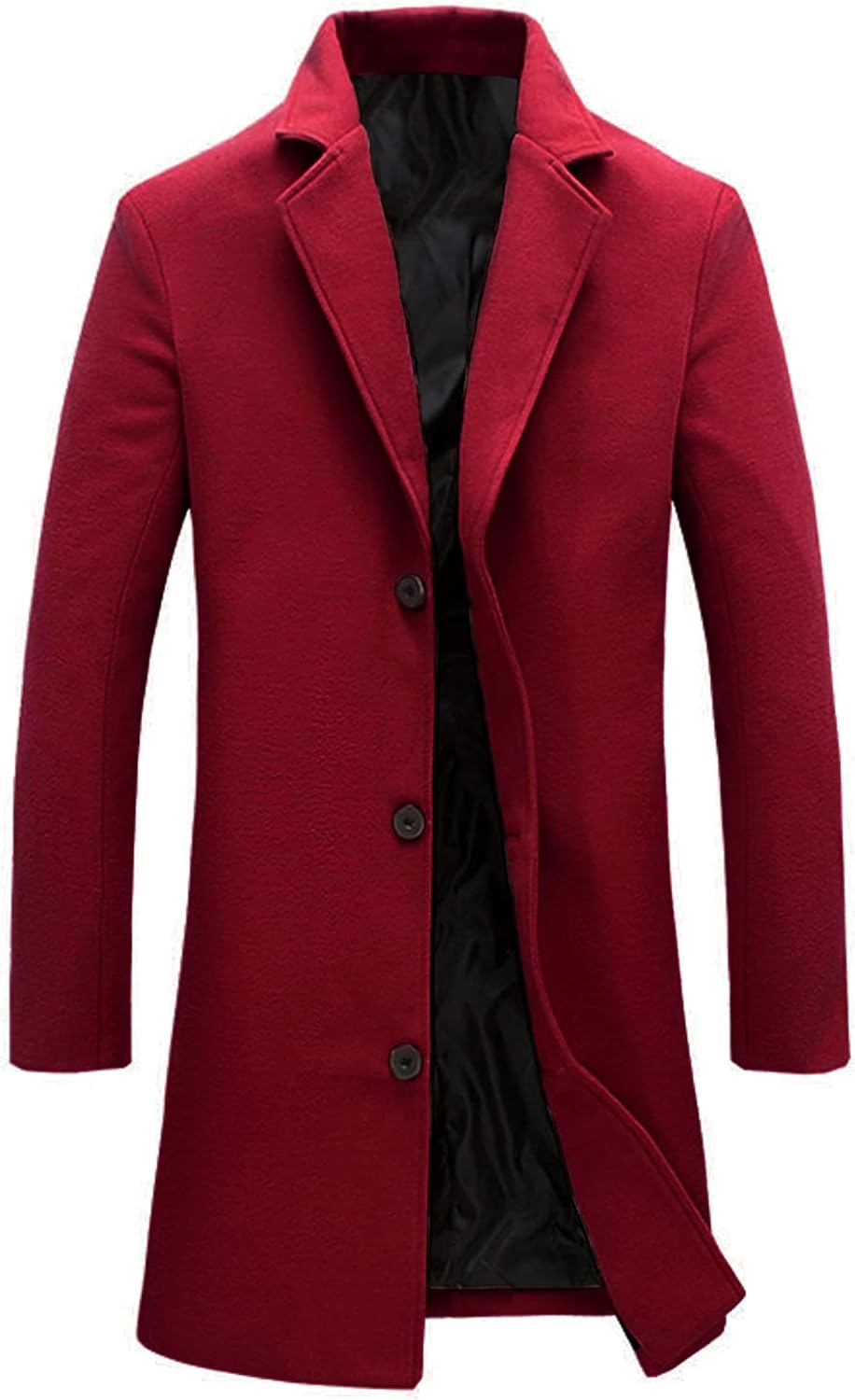 Springrain Men's Wool Blend Pea Coat for Stylish Winter Wear