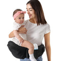 Baby Carrier Hip Seat - Comfortable Newborn to Toddler Carry (Black)