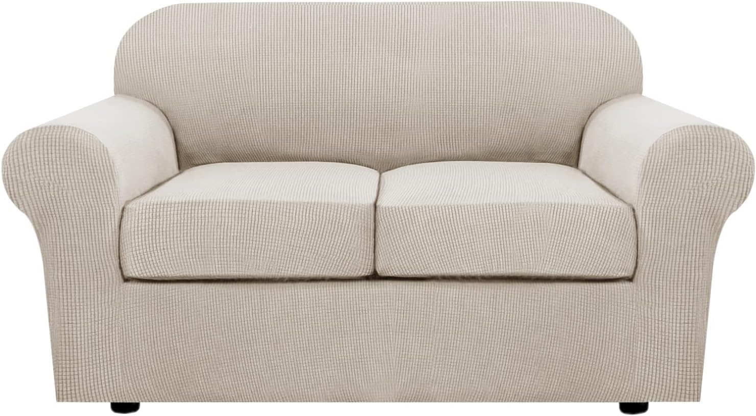 H.VERSAILTEX 3 Piece Stretch Sofa Covers for Loveseat Couch