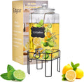 1.5 Gallon Glass Drink Dispenser - Leakproof Vintage Beverage Server