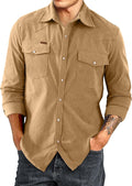 JMIERR Men's Corduroy Shacket Jacket - Casual Warm Layer