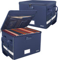 ENGPOW File Box with Lock - Fireproof Document Organizer for Home
