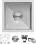 Ruvati Undermount Bar Prep Sink 13 x 15 inch Stainless Steel