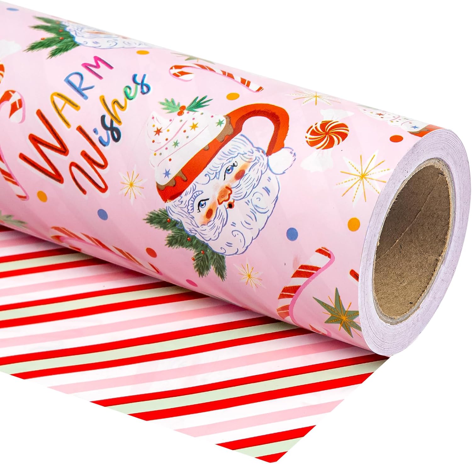30 Inch Jumbo Reversible Christmas Wrapping Paper for Holidays