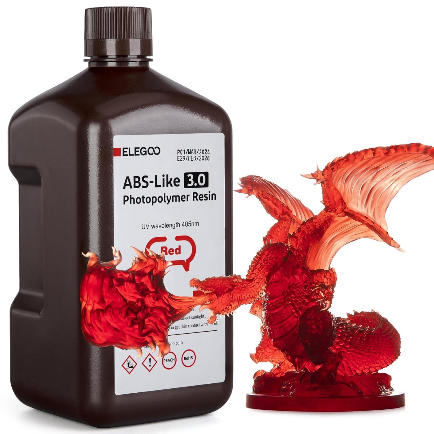 High Strength ELEGOO ABS-Like 3D Printer Resin for Precision Prints