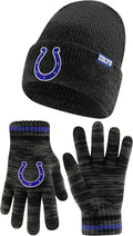 Ultra Game Youth NFL Official Super Soft Knit Beanie and Gloves
