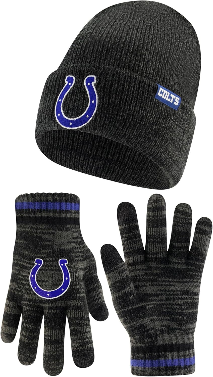 Ultra Game Youth NFL Official Super Soft Knit Beanie and Gloves