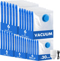 30 Pack Vacuum Storage Bags with Electric Pump - Space Saving Set