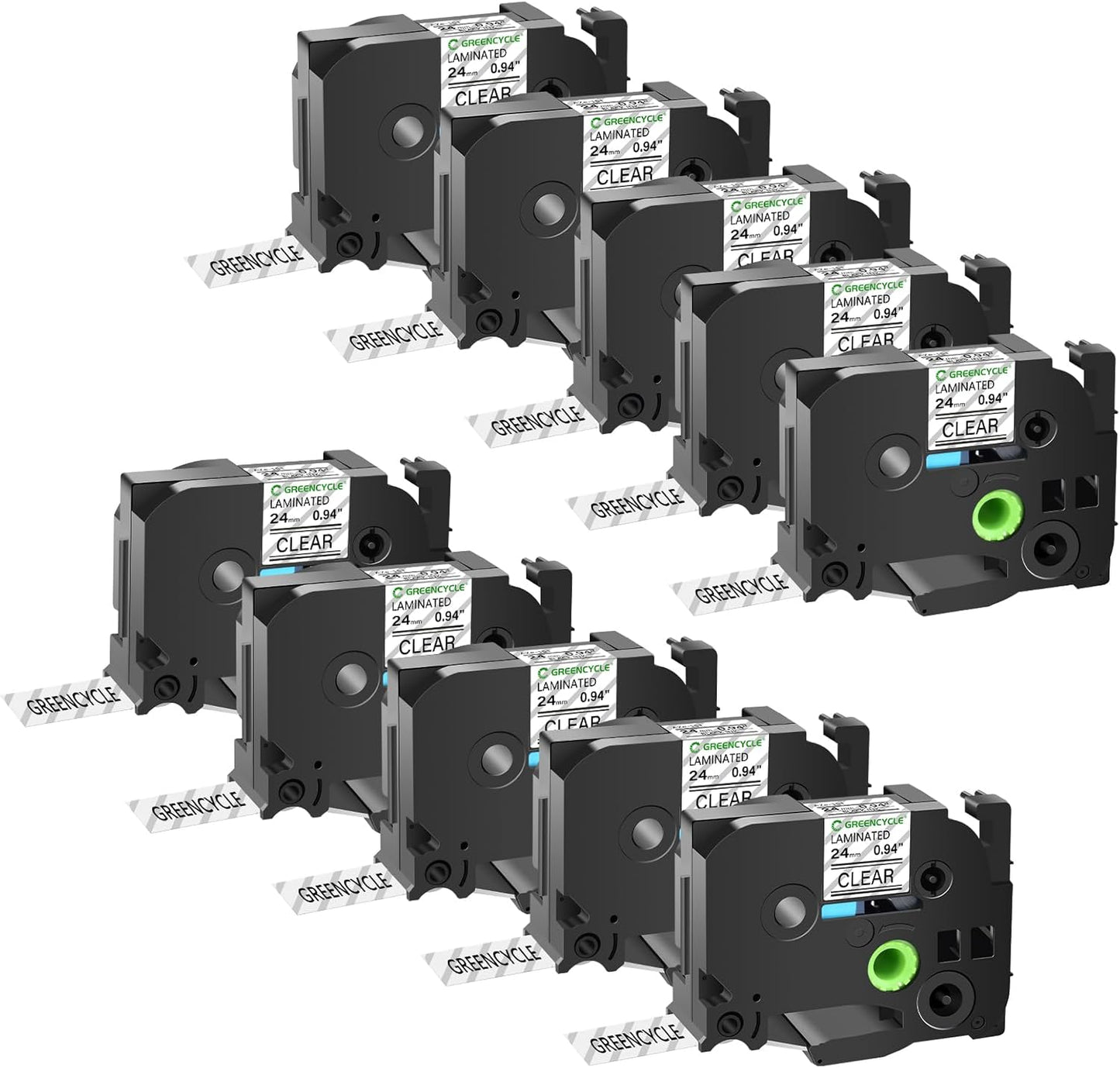 GREENCYCLE Compatible Brother P-Touch TZe-151 Label Tape 10 Pack