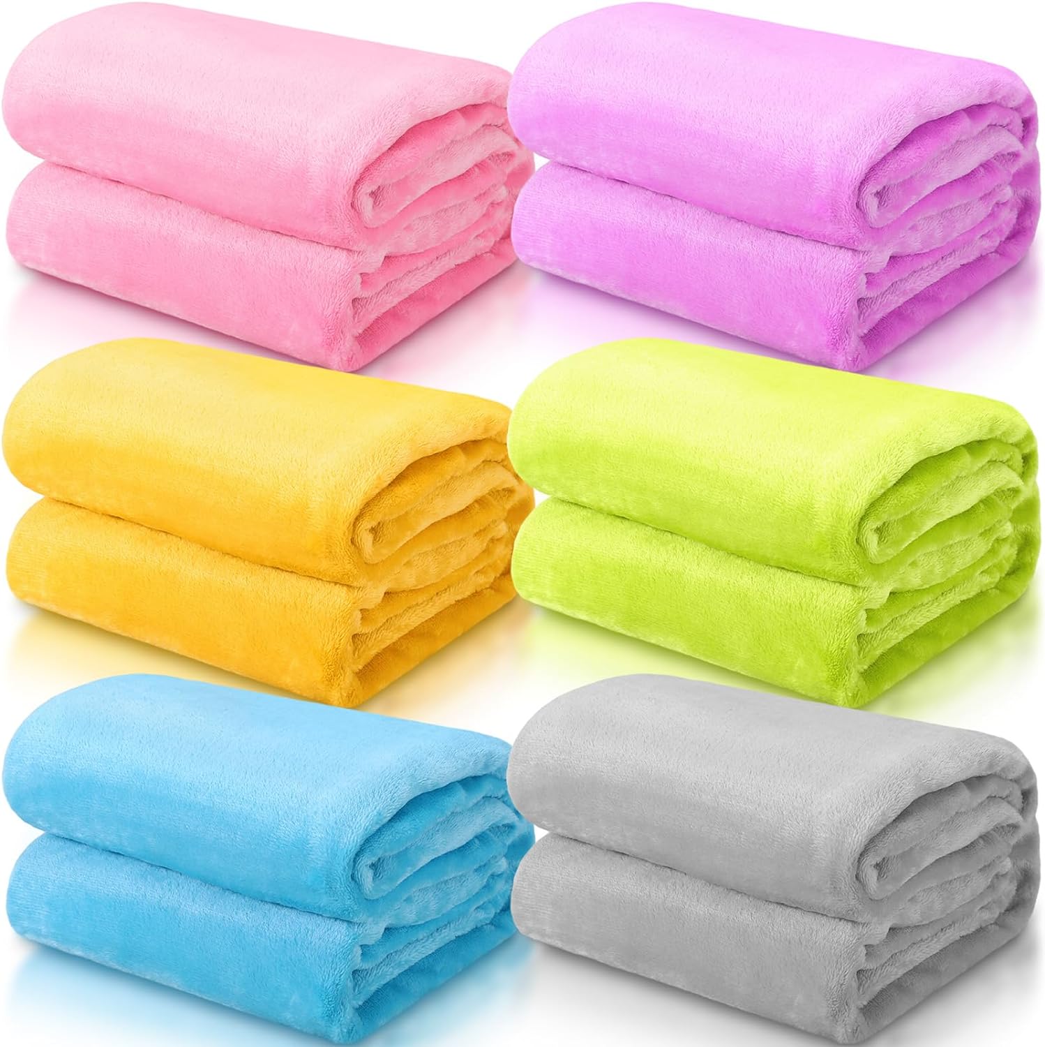 6 Pcs Fleece Sleepover Blanket for Girls - Cozy & Colorful