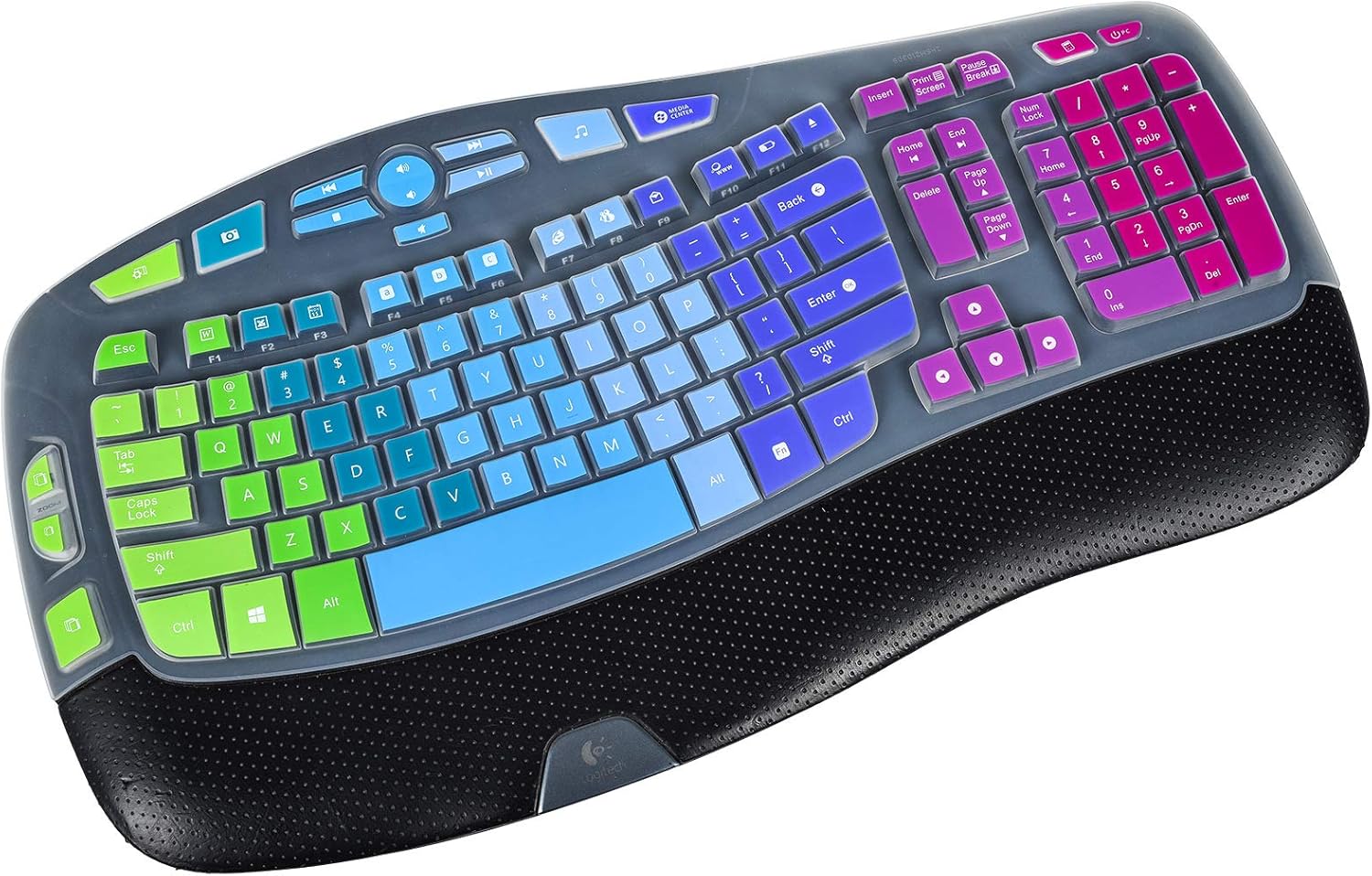Rainbow Silicone Keyboard Cover for Logitech K350
