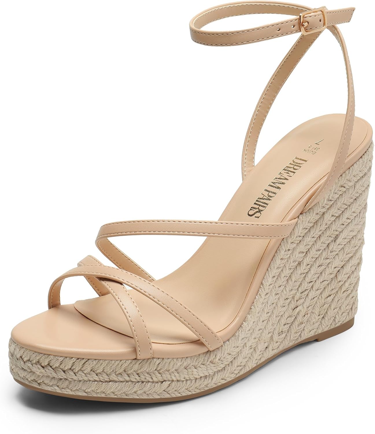 DREAM PAIRS Strappy Espadrille Platform Wedge Sandals for Women