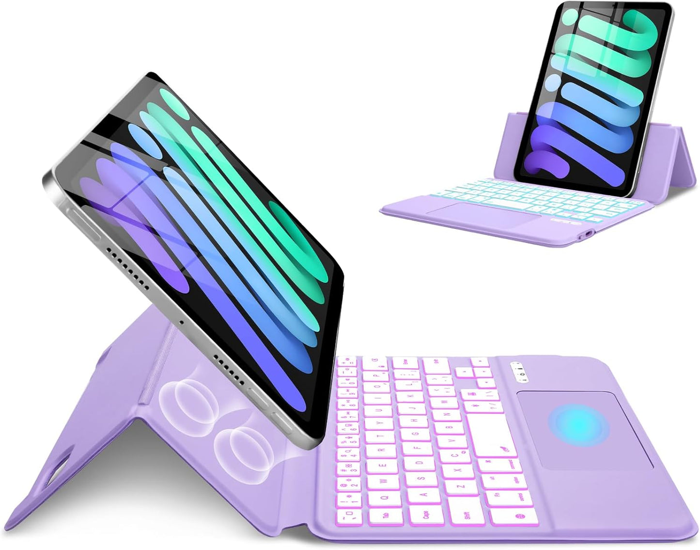 Magic Touchpad Keyboard Case for iPad Mini 7/6 with Backlit Keys