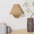 Nathan James Shoal Modern Rattan Wall Light Fixture for Home