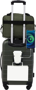 Wrangler Smart Luggage Set with Cup Holder and USB Port - Deep Depths
