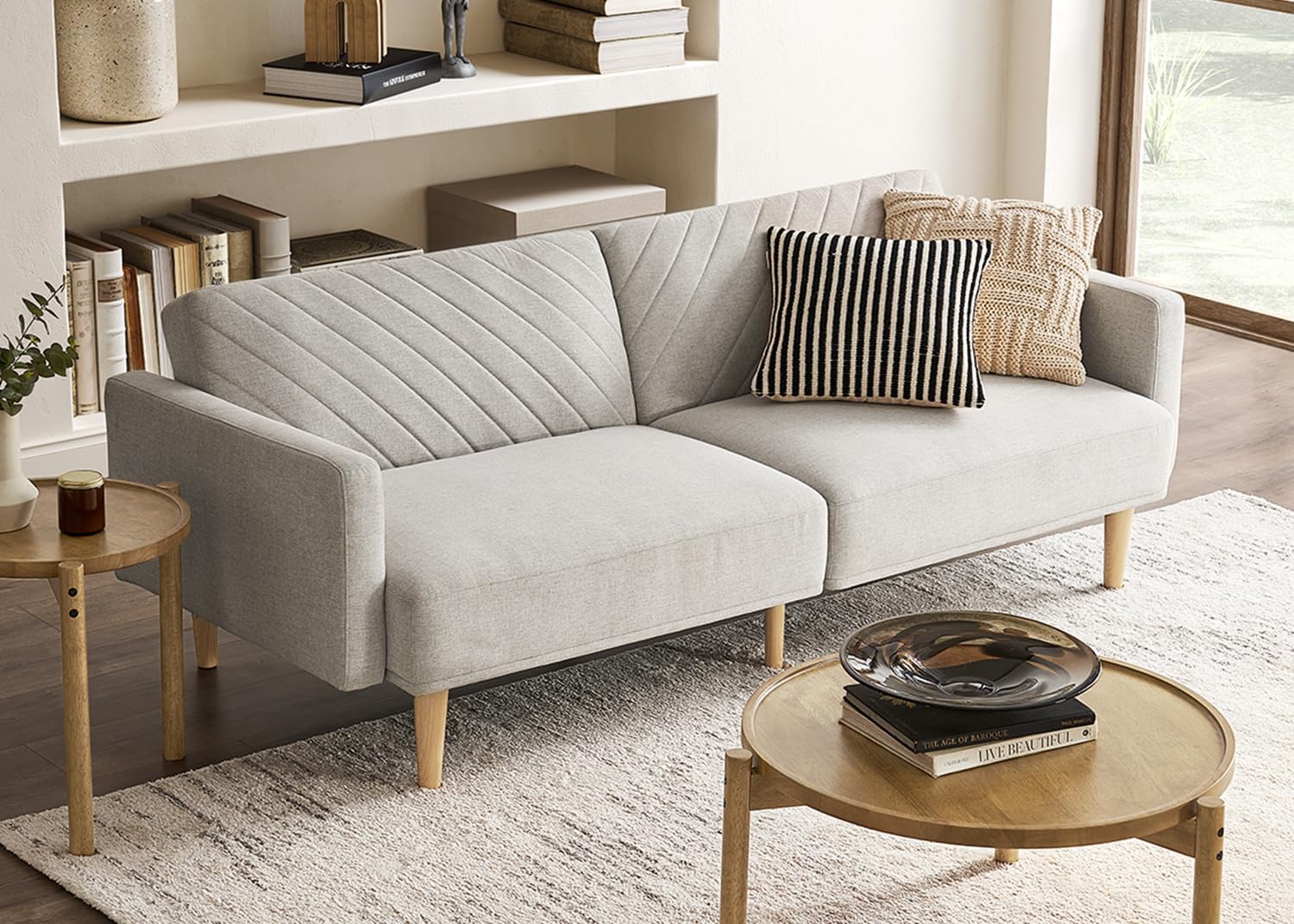 Mopio 76.8 Futon Sofa Bed: Stylish Sleeper for Any Room