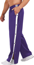 Tear Away Basketball Pants High Split Snap Button Sweatpants - Easy us