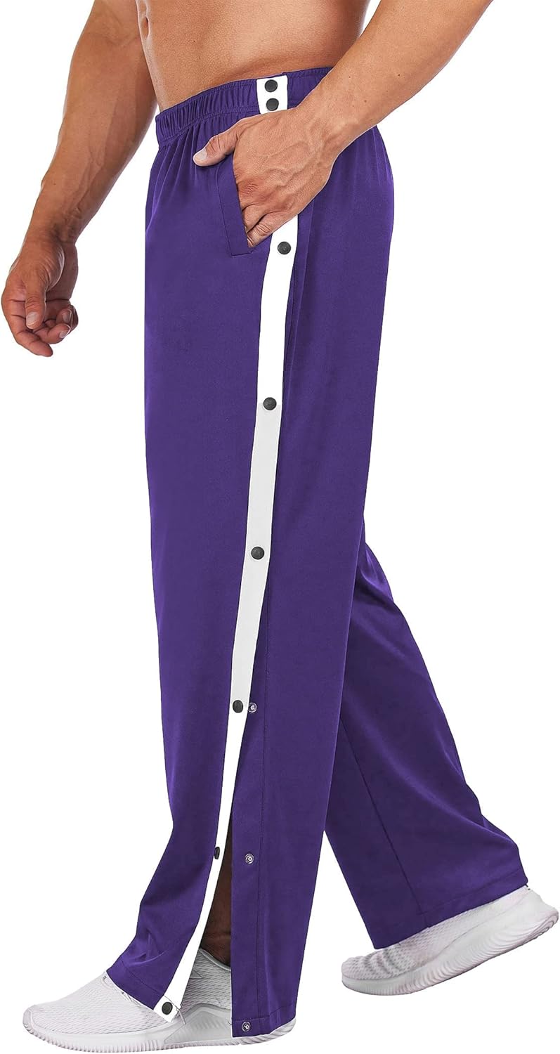 Deyeek Men's Tear Away Basketball Pants for Comfort and Style
