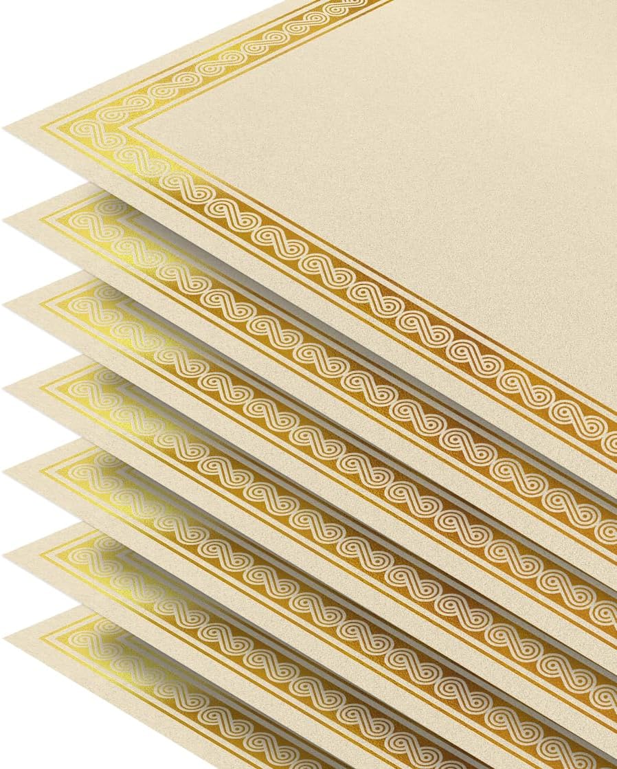 Gold Foil Award Certificate Paper - Elegant & Versatile
