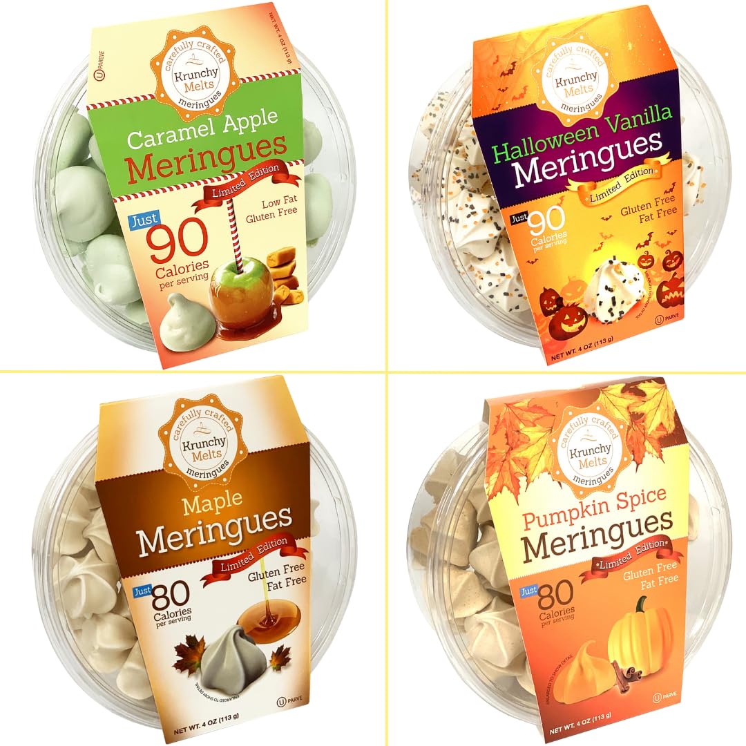 Krunchy Melts Meringue Cookies 4 Pack - Fall Flavors Delight