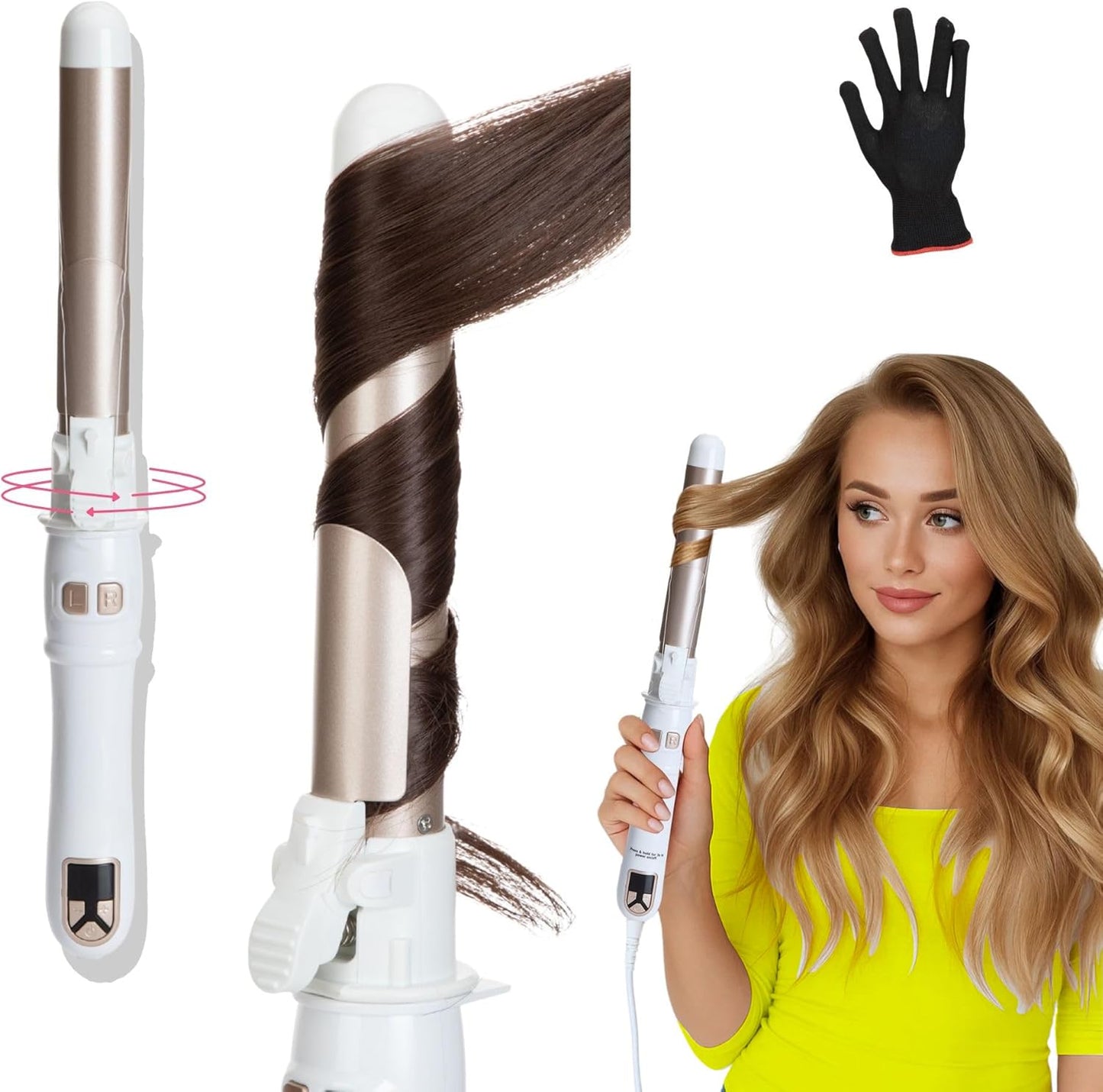 Automatic Rotating Curling Iron for Effortless Styling